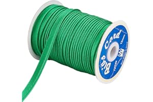 HOBBIESAY 3/8-1/2 Inch 72.18 Yards Bias Tape Piping Cord Trim Dark Green Piping Tape with Welting Cord Polyester Satin Cord Lid Trim Rope Edge Ribbon for Sewing DIY Crafting Fabric Edge Trim