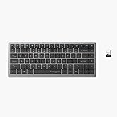 Kensington KB435 Wireless Compact Keyboard, Bluetooth &amp; 2.4GHz Connection, Quiet Scissor-Switch Keys, Programmable, Copilot Hotkey, Compatible with Windows, Black (K75409NA)