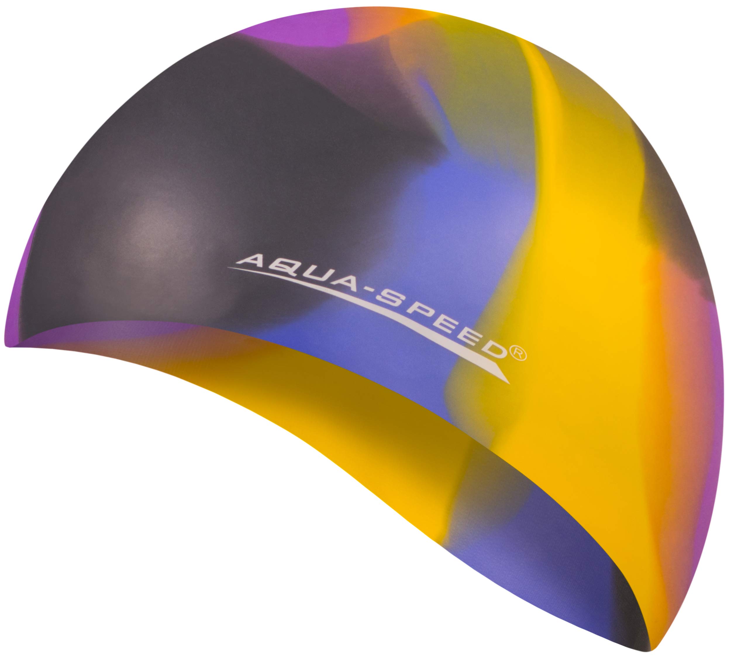 Aqua Speed BUNT Colourful swim cap + microfibre towel | adult | child | swimming cap | silicone | tearproof | waterproof | 49. colourful / 46