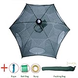 YOOKOON Portable & Foldable Fishing Net Landing Net Fish Shrimp Minnow Crayfish Crab Baits Cast Mesh Trap