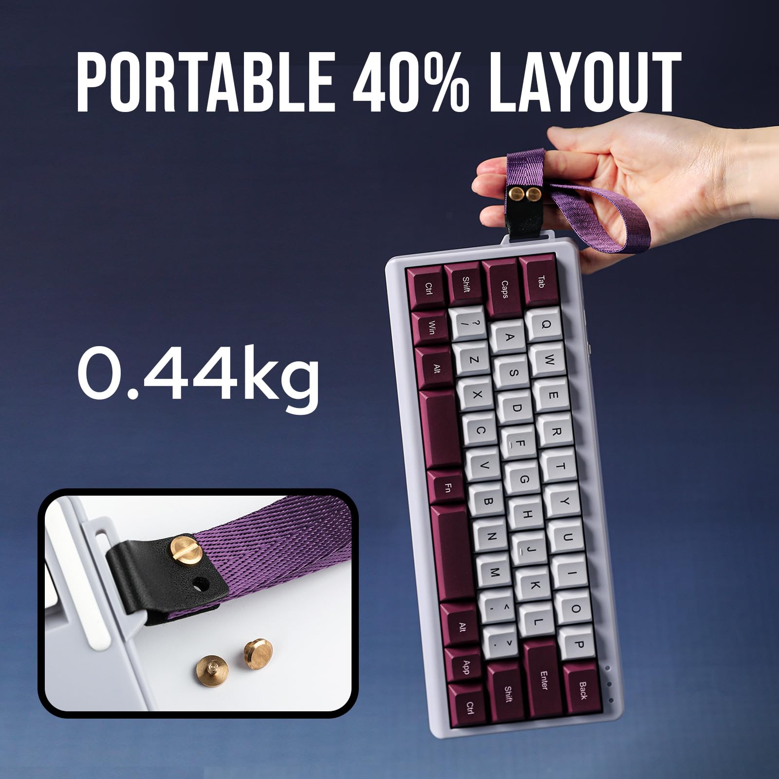 EPOMAKER TH40 40% Array QMK/VIA Wireless Mechanical Keyboard with Hot Swappable Bluetooth/2.4GHz/USB-C Tri-Mode Connection, 44 Key Gasket Mount, RGB Backlight, Certified for Technical Compliance