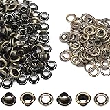 Litoexpe 6MM Grommets Eyelets 200 Pcs, Self Backing