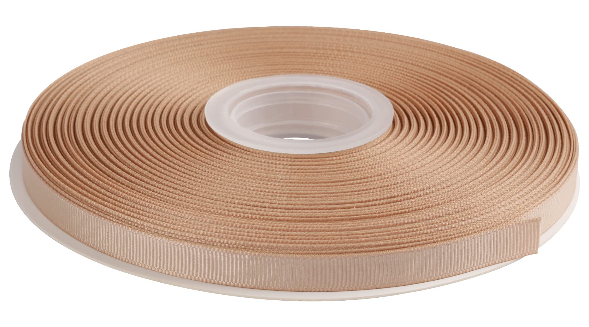 AVANAVA 9mm Wide Grosgrain Ribbon - 45 Meters, Ideal for Gift Wrapping, Hair Bows, Home Decor, Flower Arrangement (835-Tan)