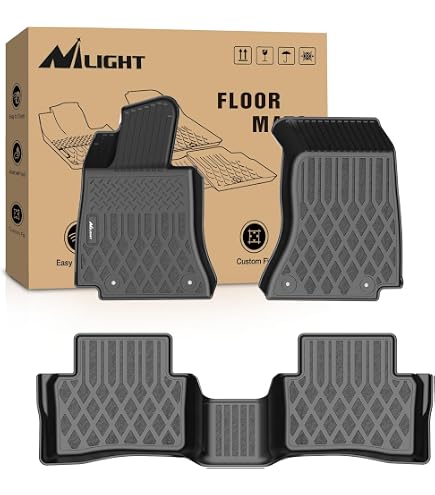 MP Logo Rubber Floor Mats For BMW 5 Series F11 Touring (2009-2017) – Black, Anti-Slip 7 thumbnail image