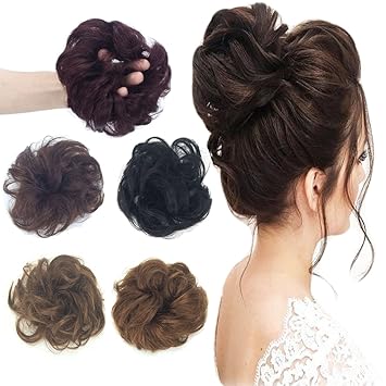Amazon Com Human Hair Scrunchy Scrunchie Bun Up Do Dount Hair