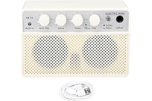 EUJGOOV KOKKO KB-10 Bass Amplifier Portable Mini Bluetooth Audio 10W Mini Bass Amplifier Portable Rechargeable Bass Guitar Practice Amplifier