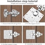 Honeueuen 10 Pack Hinges Repair Plate Kit Stainless Steel 9x9 cm with Screws view 6