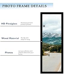 QOTIB Wood 13.5x40 Picture Frame Black for Wall