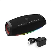 Skullcandy Barrel Micro Portable Bluetooth Speaker, IPX7, 24-Hour Battery | Waterproof, USB-C, Multi-Speaker Link, LED Light Show, Utility Strap &amp; Carabiner, Rechargeable Battery, Wireless Speaker