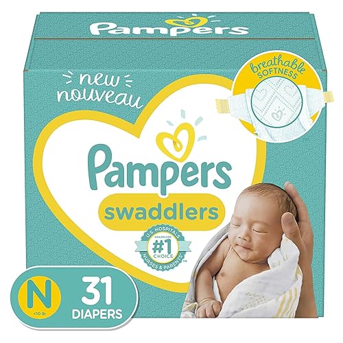 Diapers Newborn/Size (< 10 lb), 31 Count Pampers Swaddlers