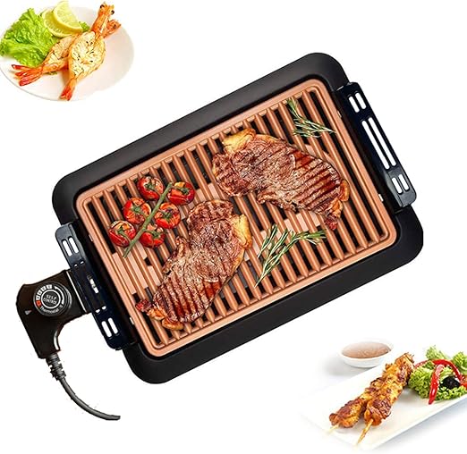 Electric Indoor Kitchen Griddle Nonstick Flat Cast Copper