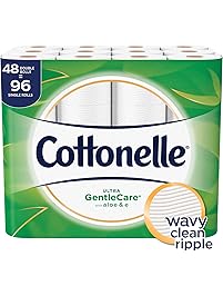 Cottonelle Ultra GentleCare Toilet Paper, 48 Double Rolls, Sensitive Bath Tissue with Aloe & Vitamin E