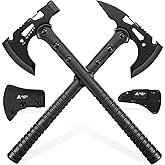 Freelander Tactical Axe 2 Pack, Sharp Tomahawk with Sheath, Portable Tomahawk with Clip and Bottle Opener, Durable Survival Hatchet for Emergency, Hiking and Camping, for Men Women