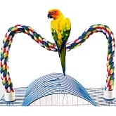 TogyGooty Bird Perch,Bird Rope Perch &amp; Rope Perch 24&lsquo;&rsquo;/31''/41'' | bird perches for cage,Rope Perch for Conures,Parrots,Cockatiel,Lovebird,Budgerigar,Parakeet rope perches for cage