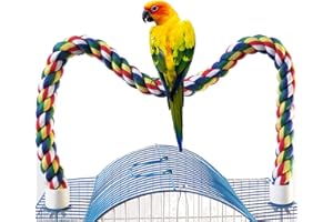 TogyGooty Bird Perch,Bird Rope Perch & Rope Perch,Bird perches for cage,Rope Perch for Conures,Parrots,Cockatiel,Lovebird,Budgerigar,Parakeet Rope perches for cage