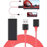 Tsemy USB to HDTV Cable, Wire Dongle - HDMI Male to USB Female 1080P HDTV Mirroring Cable for Phone/Pad/S9/S8/Note 8 and More