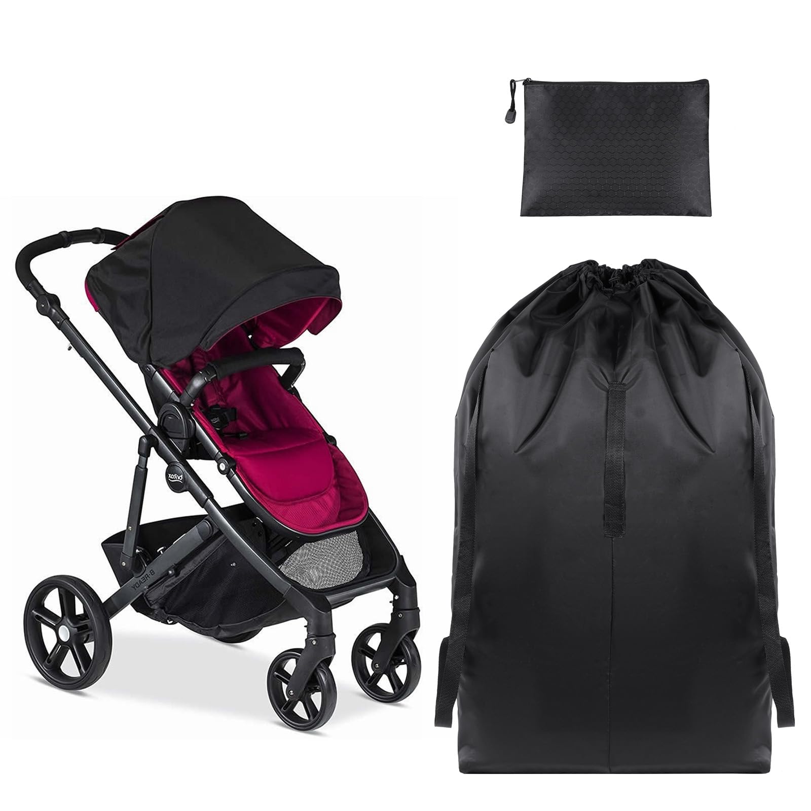 HOTUT Stroller Bag for Airplane Travel, Transport Bag for Strollers, Waterproof Foldable Child Seat Transport Bag, Travel Stroller Bag for Train Rides at the Airport, 42*42*86cm, travel bag