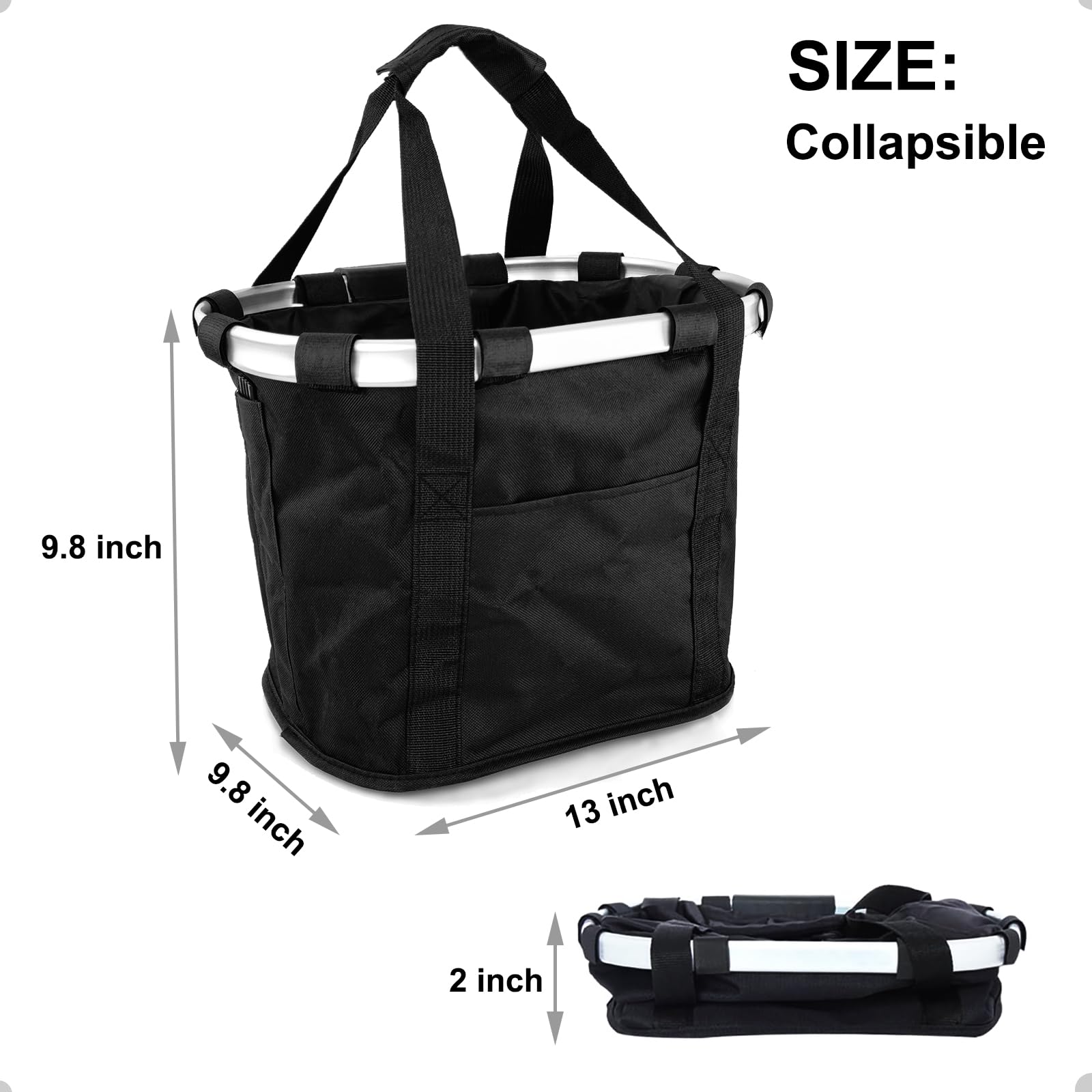 Mkuero Knee Scooter Basket Accessory with Handle, Quick Release Removable Cloth Basket - Fits Most Knee Scooter Walker Models