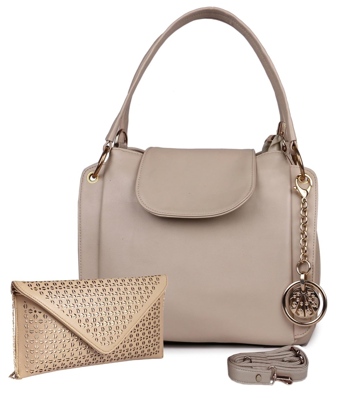 classic fashion cream color handbag combo for women