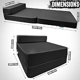 iSTYLE MODE BETTER HOME CHOICE Fold Out Single Futon Sofa Bed Chair Black view 3