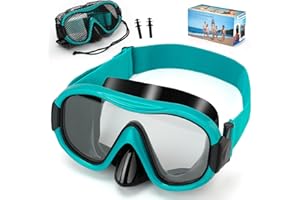 IGYM Diving Mask , Professional Anti-Fog Snorkel Goggles, Anti-Leak Swim Mask with Soft Adjustable Strap & Mesh Bag, Earplug