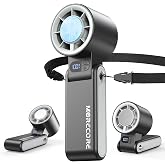 MORECORE Portable Handheld Fan with Ice Cooler, [Instant Chill to 50℉], Gifts for Men Mom Women Grandma Girl Her Hot Flash, 5000mAh Cooling Fan, Camping Beach Cruise Travel Essentials 2026