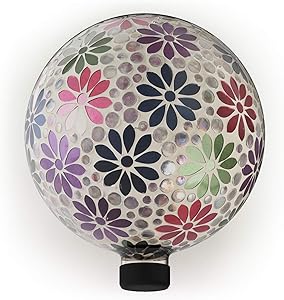 Alpine Corporation HGY426 Alpine Glass Glazing Globe Gazing Balls, Multicolor