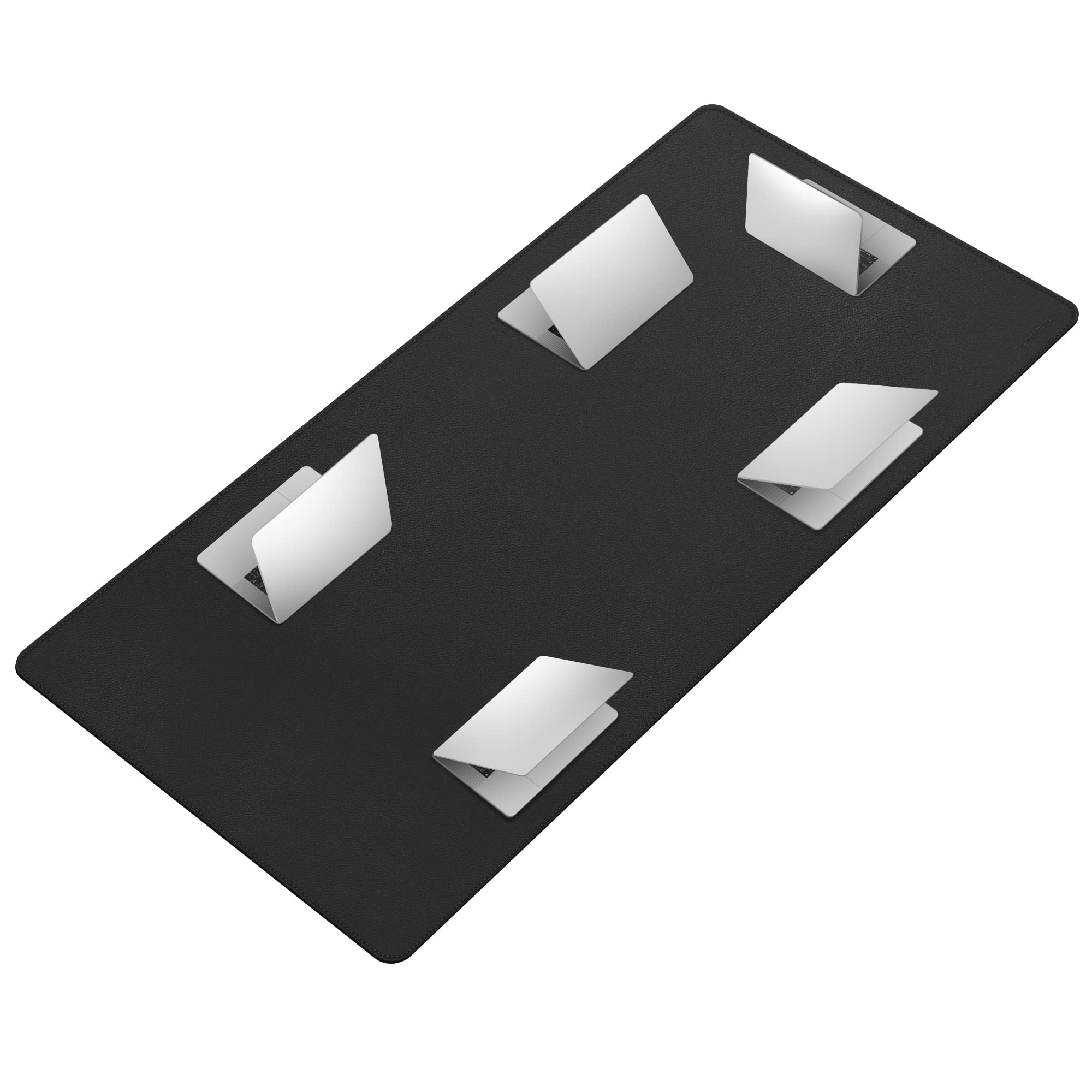 CENNBIE Leather Desk Mat, 71" x 35.5" Extra Large Desk Pad Blotter Protector, Extended Non-Slip Table Pad, Waterproof PU Leather Desk Mat on top of desks Large for Office and Home (Black)