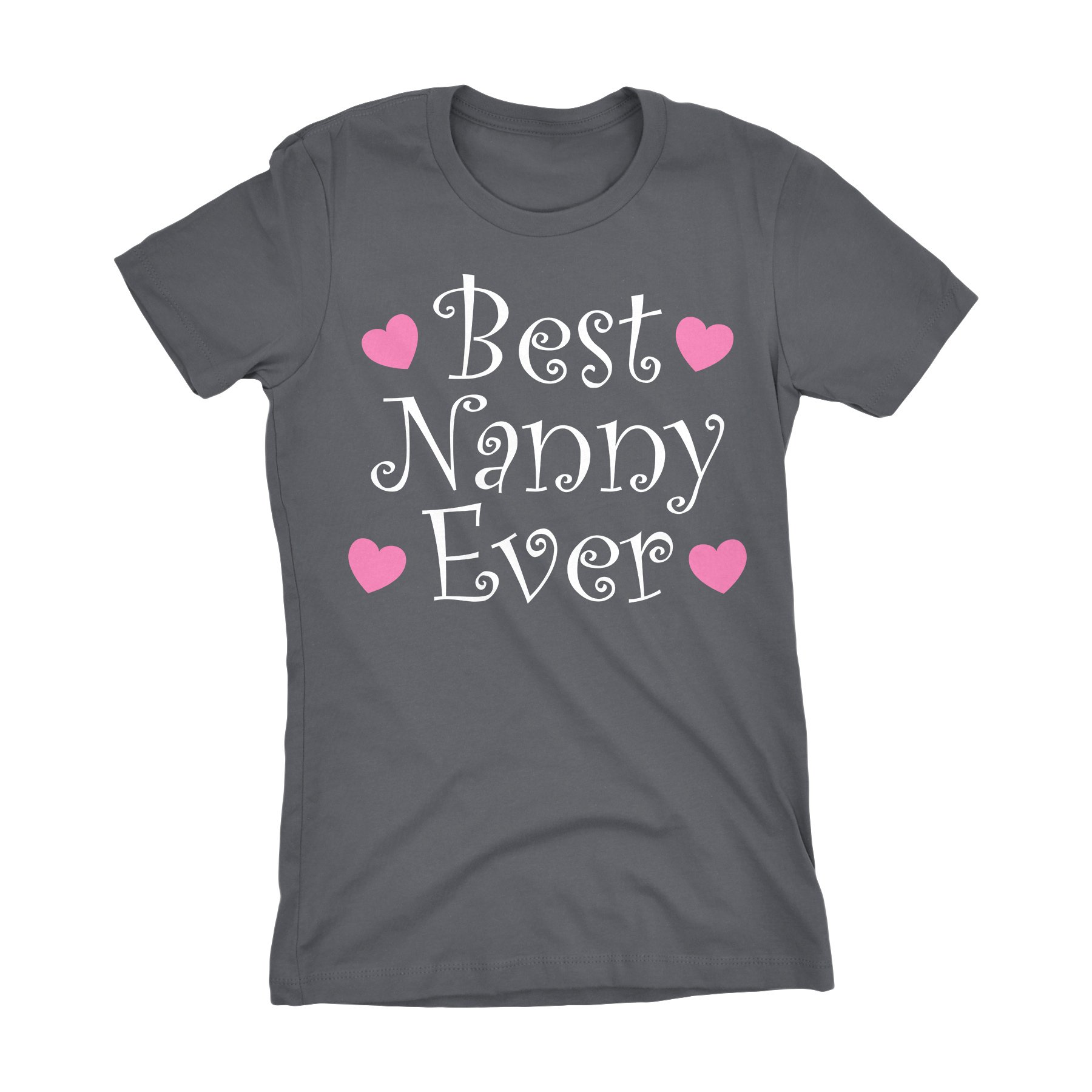 Mothers Day Grandma Gift T-shirt - Best Nanny Ever Hearts