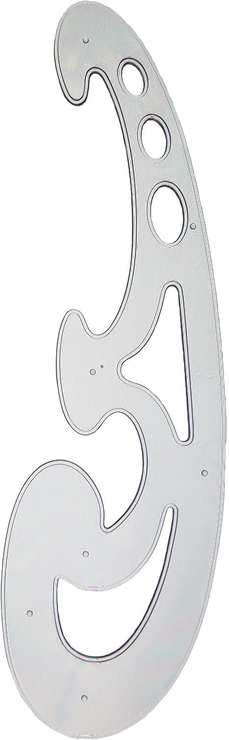 PARTH IMPEX French Curve Set of 3 Clear Plastic Inking Edges Drafting Drawing Ellipse Template French Curve Ruler (Pack of 3 Shape) : Office Products
