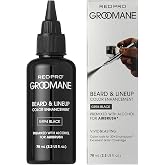 RED Pro GROOMANE Beard &amp; Lineup Color Enhancement for Airbrush, Natural Semi-Permanent Barber Beard Dye, Long-Lasting, Gray Coverage, Men Hairline Color (Black (Premix), 2.3 fl.oz)
