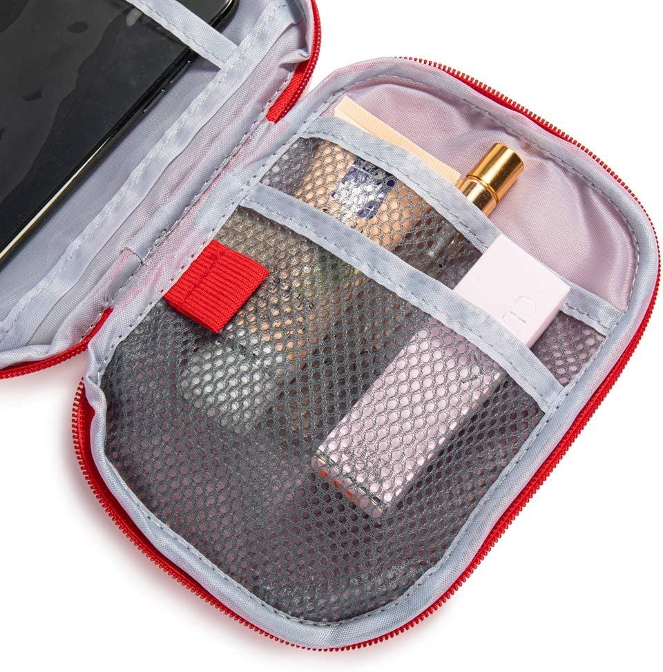 Jipemtra Red First Aid Bag Empty 1st Aid Bag Section Dividers Medical Travel Case First Responder Storage Compact Medicine Bag for Car Home Office Kitchen Sport Outdoors : Sports & Outdoors