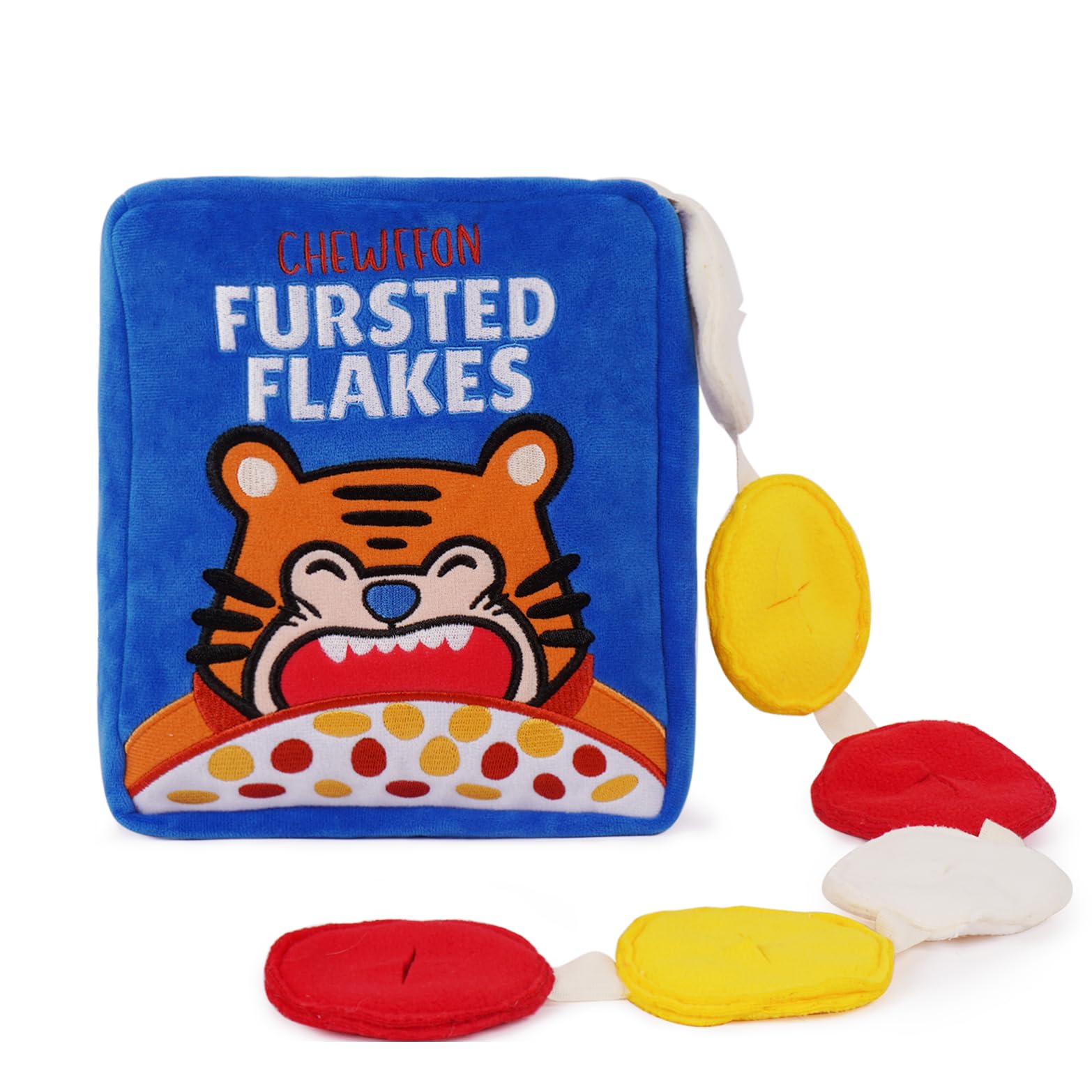 CHEWFFON Dog Toy, Interactive Puzzle Snuffle Treat Dispensing Dog Toys for Boredom, Durable Hide and Seek Chew Nose Work Puppy Toy for Small, Medium and Large Dogs (Flakes)