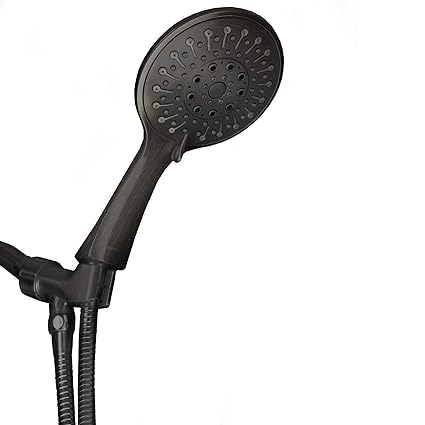 ShowerMaxx | Elite Series | 6 Spray Settings 5 inch Hand Held Shower Head | Long Stainless Steel Hose | Easy-to-Remove Flow Restrictor to MAXX-imize Your ...
