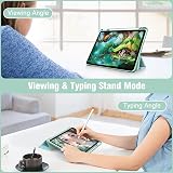 FINTIE Hybrid Case for iPad Air 11 M4/M3/M2 Emerald Marble Clear Back view 4