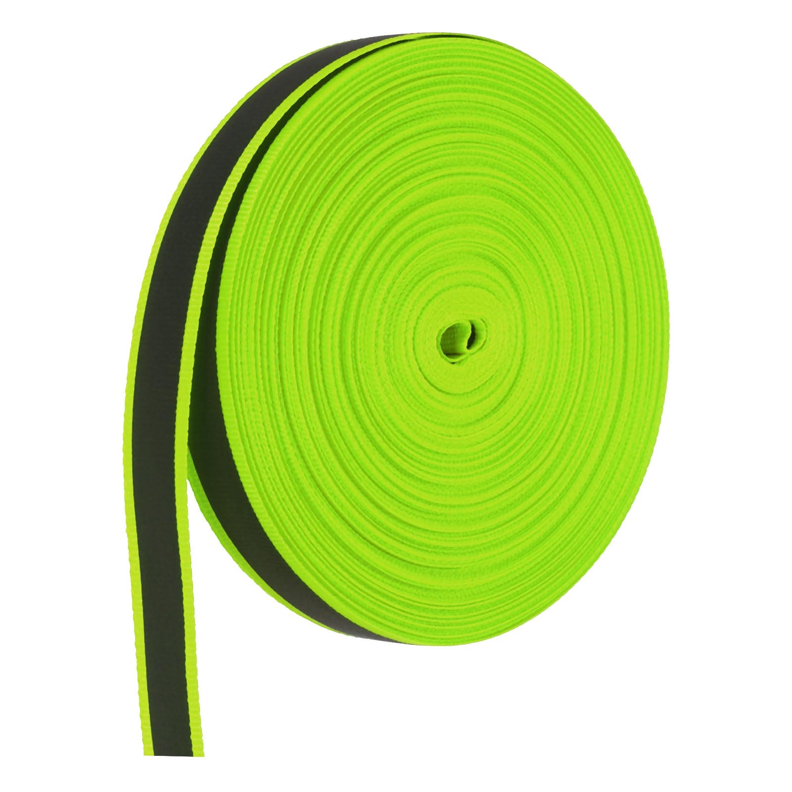 PATIKIL Reflective Tape Strip, 15mm x 22Yards High Visibility Reflective Tape Sew-on DIY Warning Safety Fabric Webbing for Clothing Raincoats, Fluorescent Green