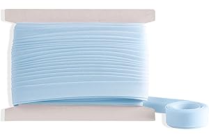 Tewadoo Bias Tape Double Fold 1/2 Inch – Light Blue Polyester 10 Yards Bias Binding Tape for Sewing, Quilt Binding, Hemming, Seaming & Piping
