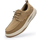 CELE Mens Slip On Casual Dress Shoes Wide Walking Sneakers Orthopedic Boat Loafers with Arch Support Comfortable Lightweight Non Slip