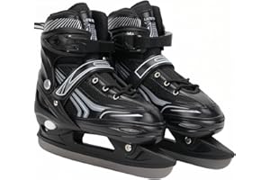 JGMLZK Ice Skates With Adjustable 4 Sizes for Boys, Girls, Youth, Men, Women and Beginners - Hockey Skates