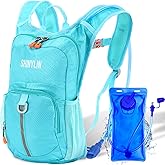 Shinylin Kids Hydration Backpack with 1.5L Water Bladder Hiking Backpack Lightweight for Boys or Girls Children Biking Climbing Running Cycling