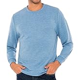Mens Lightweight Crewneck Sweater - Dry Fit Moisture Wicking Pullover Sweaters