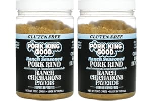 Pork Rind Crumbs, Ranch, Zero Carb "Breadless" Pork Rind BreadCrumbs!pork king good 12 oz (340 g) pack of 2