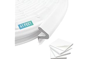 FCSOTSPS Weather Stripping Door Seal, 41Feet Door Weather Stripping,V Shaped Kerf Weatherstrip, Soundproof Exterior Front Door Frame WeatherStripping with Door Corner Seals for Large Gap, White