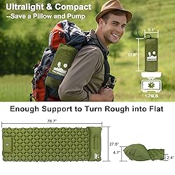 VALEHOWL Sleeping Pad for Camping, 79" x