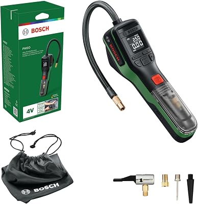 PNEO Pompe à air sans Fil (INCL. Jeu d'adaptateurs de Pression, Batterie 4V et Sac en Tissu)