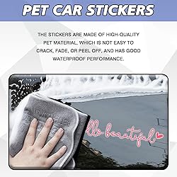 UZZH Hello Beautiful Car Rearview Mirror Stickers