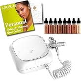 Aeroblend Airbrush Makeup Personal Starter Kit - Dark Foundation - With 8 Color Set
