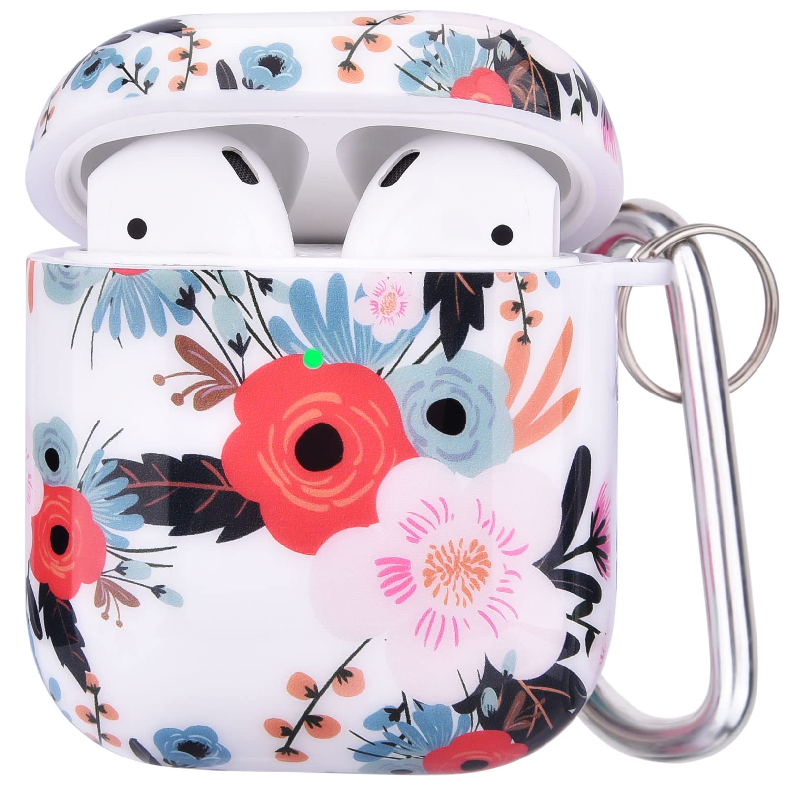 OLEBAND Case Fit for Airpods with Keychain,Hard