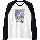 Disney Hercules Hydra Battle Retro Classic Movie Poster Raglan Baseball Tee