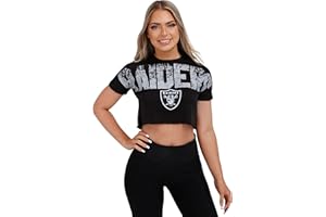 FOCO Women's NFL Team Logo Ladies Fashion Crop Top Shirt